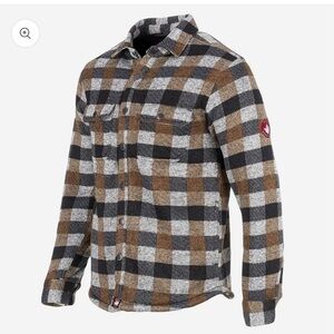 Canada Weather Gear Men's Sherpa Lined Buffalo Plaid Shirt Jacket size Medium.